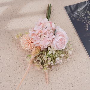 CallaFloral Fleurs Artificielles Bouquet d'Hortensias Rose Décoration Maison Accessoires de Mariage CF01304 - Product Image 3