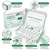 Boîte d'emballage personnalisée pour stylo injecteur, boîte de rangement pour aiguilles médicales, avec doublure en EVA et fenêtre transparente, possibilité d'imprimer un logo
