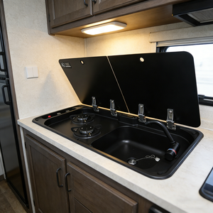 JDA noir Premium 304 acier inoxydable RV Cooktop-Sink Combos RV évier et cuisinière pour caravane, bateau, yacht, <span class=keywords><strong>camping</strong></span>-<span class=keywords><strong>car</strong></span>, remorque marine - Product Image 1