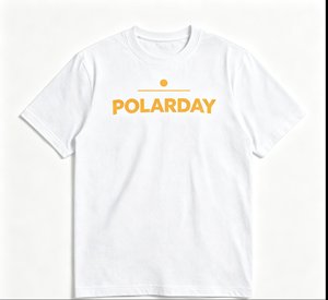 T-shirt à manches courtes avec logo géométrique POLARDAY Polar Day, col rond 100 % coton - Product Image 1