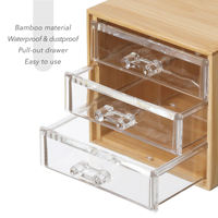 Organisateur de bureau Rangement pour bureau à domicile Mini organisateur de maquillage à 3 niveaux avec tiroirs