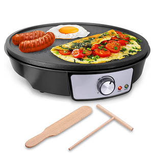 Machine à crêpes et pancakes électrique de table, 5 pancakes moelleux, 1000W, température réglable, 12 pouces - Product Image 3