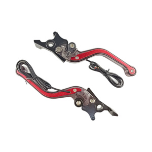 Accesorios para motocicletas y scooters eléctricos: luces LED modificadas, palancas de freno de disco delanteras y traseras estilo bullhorn, 6 velocidades - Product Image 5
