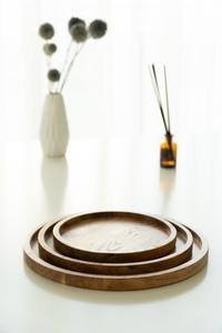 Polished Solid Wooden Handmade Serving Tray with Unique Grain Eco-Friendly Customized Shape for <b>Rustic</b> <b>Home</b> <b>Decor</b> - Product Image 5