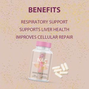 Cápsulas de NAC N-Acetil-L-cisteína Antioxidante Apoya la Salud del Hígado Energía Diaria Suplemento Energético Suplemento para la Salud - Product Image 3