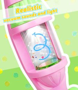 Ensemble de jeu d'<span class=keywords><strong>aspirateur</strong></span> <span class=keywords><strong>rose</strong></span> pour enfants, effet sonore lumineux, étoiles tourbillonnantes, <span class=keywords><strong>jouet</strong></span> de nettoyage ménager pour les tout-petits - Product Image 5