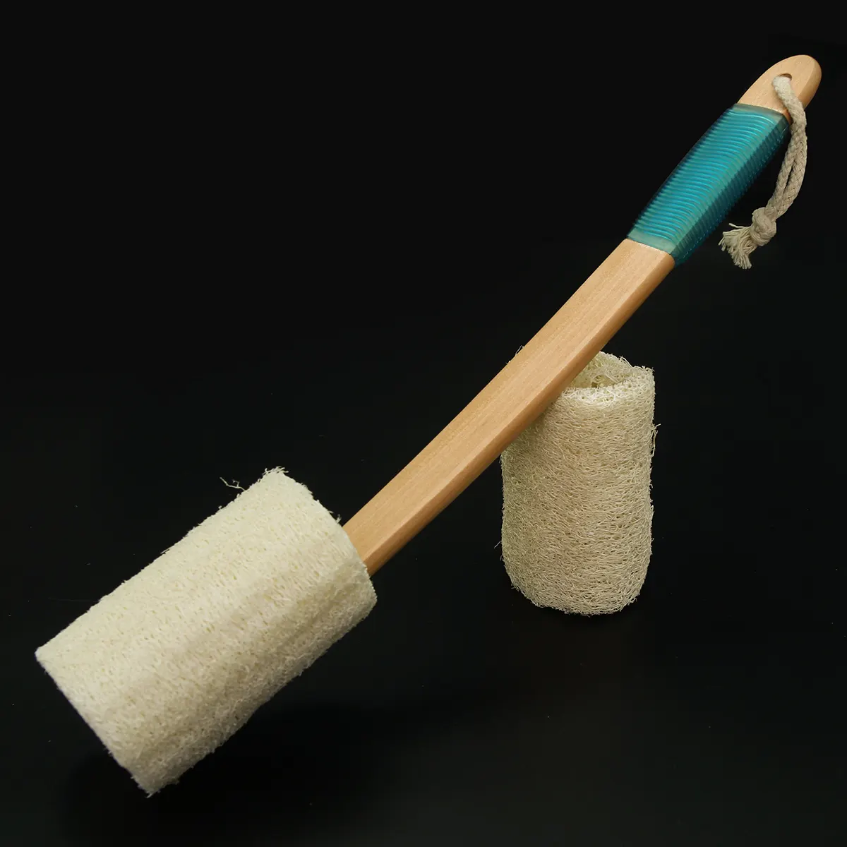 Luffa naturel exfoliant Luffa dos éponge brosse à récurer avec long manche en bois porte-bâton corps douche bain Spa