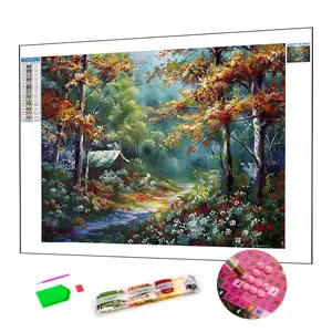 Populaire forêt chemin bricolage diamant mosaïque peinture broderie avec diamants peinture Art mur décor artisanat Kits pour adultes