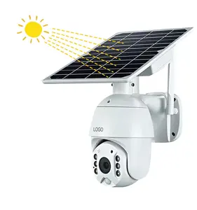 Cámara Solar con visión nocturna giratoria, módulo panorámico de seguridad, Tuya, Ubox, 4G, 2MP, 4MP, 2K, WIFI, PTZ, con tarjeta Sim