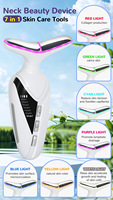 Masseur de visage de cou outil de sculpture de visage 7 Modes de couleur masseur facial Vibration Double menton soins de la peau dispositif facial à micro-courant
