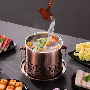 Stainless Steel Alcohol Stove Mini Hot Pot Individual Portable For Shabu Shabu Hotel Club Use - Product Image 3