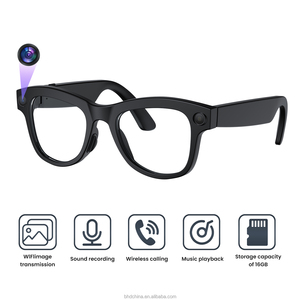 Lunettes intelligentes multifonctions avec caméra HD, transmission Wi-Fi, assistant vocal, <span class=keywords><strong>traduction</strong></span> en temps réel, audio Bluetooth, pour le travail en extérieur - Product Image 2