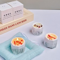 Boîte cadeau en plâtre, bougie parfumée créative, bougie artisanale en cire de soja, bougie aromatique romantique, décoration