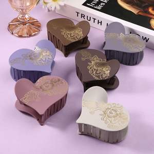 กิ๊บติดผมอะคริลิคทรงเรขาคณิตสีพื้นน่ารักแบบใหม่สำหรับผู้หญิงและเด็กผู้หญิง อุปกรณ์ตกแต่งผม - Product Image 1