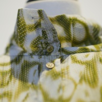 Robe chemise en Cupro à col montant et manches courtes, imprimé géométrique, demi-boutonnée, coupe ample, longueur maxi pour femme