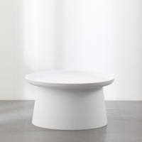 Table Basse d'Appoint Ronde Blanche en Plastique, Petite, pour Salon, Fabricant d'Usine en Chine, Mobilier de Maison