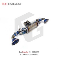 ING Échappement en titane de haute qualité, silencieux à valve, catback pour Porsche 911 992 GT3, tuyaux d'échappement Valvetronic, accessoire de voiture