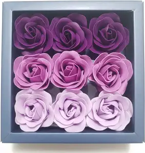 Цветок ароматизированный в виде цветка розы для спа-мыла с подарочной коробкой на День Святого Валентина