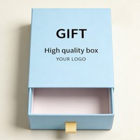 Boîte en carton personnalisée avec logo estampé or, écologique, pour bijoux et montres, boîte cadeau coulissante avec revêtement UV pour mariage