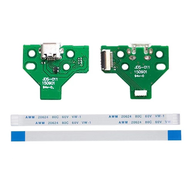 USB Charging Port Socket Circuit Board For PS4 Controller PCB Board With Flex Ribbon Cable JDS 011 001 030 040 055(JDS-011)