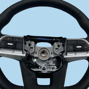 พวงมาลัยหนัง<span class=keywords><strong>สี</strong></span><span class=keywords><strong>ดำ</strong></span>สไตล์ GR แบบกำหนดเองสำหรับ Toyota Corolla 4Runner Crown RAV4 Fortuner <span class=keywords><strong>Yaris</strong></span> Prius Lexus Lx570 GX470 - Product Image 3