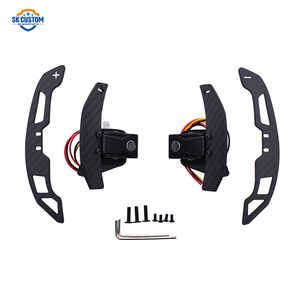 Manette de vitesse magnétique en fibre de carbone véritable pour VW <span class=keywords><strong>Golf</strong></span> 6 <span class=keywords><strong>GTI</strong></span> CC MK5 MK6 Kit intérieur de volant de voiture - Product Image 1