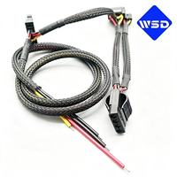 Juego de Cables de Alimentación Modulares para PC, Longitud OEM, PCIe SATA Molex 18AWG, Funda Trenzada UL, para Minería, GPU, Construcción de Ordenadores
