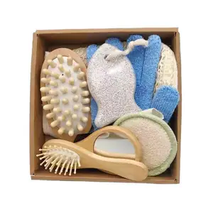 Khuyến Mại 6 Piece Lãng Mạn Spa Chăm Sóc Cơ Thể Bath Spa Gift Set Bath Brush Set Tẩy Tế Bào Chết Chăm Sóc Cơ Thể Bộ Quà Tặng