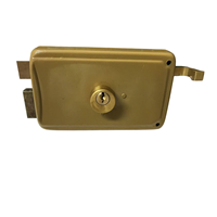 Serrure à cylindre en laiton poli LCKLUX 120 mm 140 mm, antivol, sécurité, 3 clés en fer, durable, installation facile, utilisation à domicile et au bureau