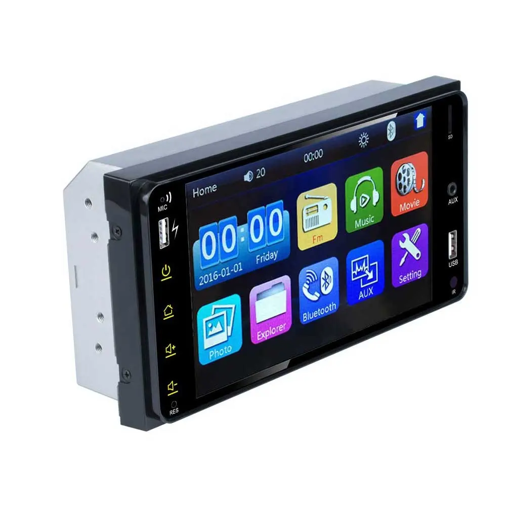 7 Inch 2din 20*10 mp5 Player 2 USB Car Stereo Player Music Radio BT FM Mirror link for Toyota Collora