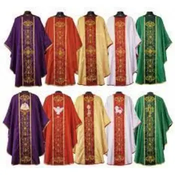 Yüksek kaliteli kilise hıristiyan din korosu robe katolik iyi kumaş mevsimsel çaldı farklı renkler mevcut