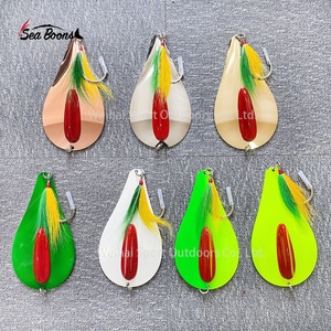 Cuillère flottante en acier inoxydable OEM de 203 mm et 425 g, imprimée pour la pêche à la traîne en rivière, leurres métalliques à paillettes, spinnerbaits, bunker - Product Image 4