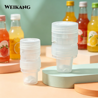 Bouchon de bouteille shaker en plastique PP de qualité alimentaire, avec logo personnalisé, couleur personnalisable, double couche, pour stockage de poudre, avec bouchon à clapet pour compléments alimentaires et boissons