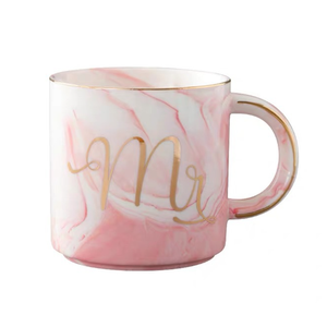 Miss Mr Ms stampa tazza di ceramica marmo tazza da caffè tazza di latte per regalo - Product Image 4
