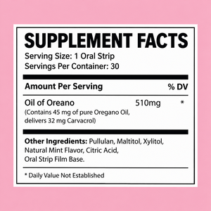 Bandes orales d'huile d'origan sauvage de haute qualité avec xylitol et huile d'origan pour soutenir votre bien-être physique – Complément alimentaire - Product Image 2