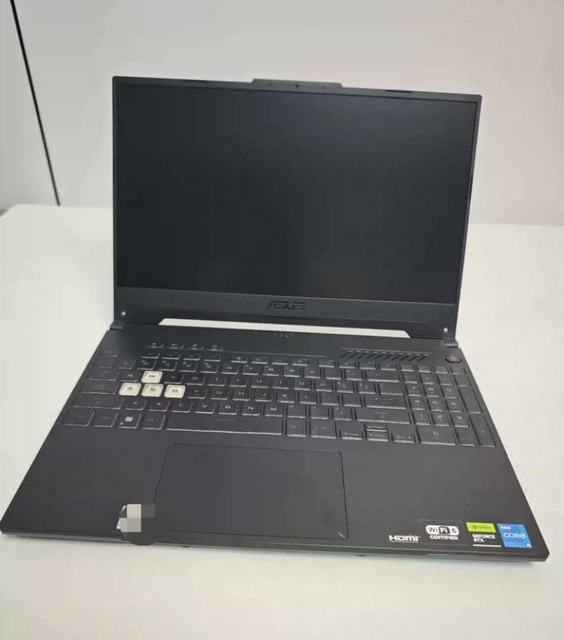 Original TUF F15 Gaming Laptop Used Intel I5-12500h RTX3050 16+512 Windows 10 165Hz SSD English Keyboard Second Hand for