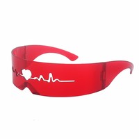 Nouvelles Lunettes Confortables à Monture Cœur Creux, Tendance, Dégradées, Rectangulaires, Style Hip-Hop, Technologie Futuriste, Durables, Sans Monture, Anti-UV