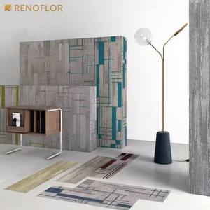 Toptan ev kapalı kesim kazık naylon minderli kendini PVC yapıştırıcısı arka halı zemin duvar için duvar halısı kiremit - Product Image 5