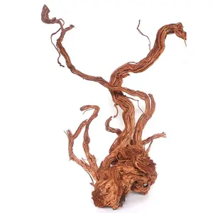 Escultura em madeira flutuante para decoração de aquário de árvore em forma de S de madeira de Azaleia por atacado