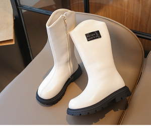 Botas de Invierno para Niñas, Estilo Princesa, Color Sólido, con Etiqueta en Inglés - Product Image 4