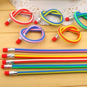 Crayons pliables souples promotionnels personnalisés avec logo, colorés, en plastique, flexibles, avec gomme - Product Image 6