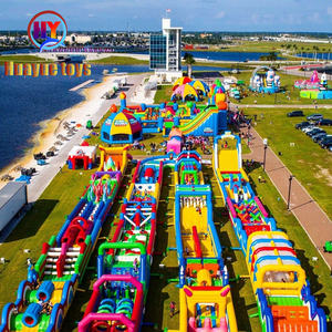 Parcours d'obstacles gonflable de 51.5m de long, <span class=keywords><strong>la</strong></span> <span class=keywords><strong>plus</strong></span> grande <span class=keywords><strong>maison</strong></span> de rebond au <span class=keywords><strong>monde</strong></span> pour des événements amusants en plein air - Product Image 5