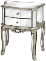 Table de chevet en bois de style français antique en gros pour chambre à coucher