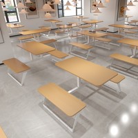 Ensemble table et chaises de salle à manger moderne et simple pour cantine et restaurant commerciaux, capacité 3-4 personnes