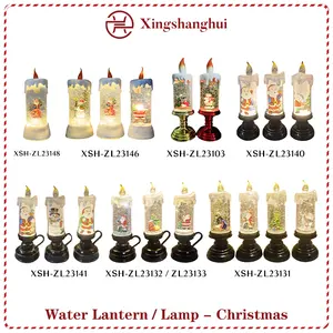 Offre spéciale blanc chaud led lumière paillettes atmosphérique portable décor à la maison famille cadeau de noël scintillant chandelier lampe lanterne d'eau