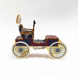 Custom Brass Etching Assemble Accessories 3D Model Metal Ornaments Classical Horse Drawn Carriage 3D Brass Crafts