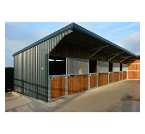 Kunden spezifische vorgefertigte Pole Barn Kits Gebäude Stahl konstruktion Lager Farm Shed Fertighaus Werkstatt Self Storage Metall gebäude