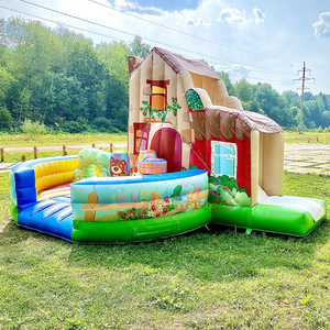 Chateau gonflable kids outdoor bounce <b>house</b> <b>inflatable</b> chalet playground forest cabin bouncy castle with slide - Product Image 4