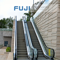 Escalator électrique extérieur FUJI Chine 30-35 degrés pour centres commerciaux, en acier inoxydable, usage intensif, 0,5 m/s, entraînement AC/Hydraulique