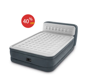 Intex 64448 Camping im Freien Luxus Aufblasbares Klapp bett Twin Air-Matratze für eine Person mit eingebauter Pumpe - Product Image 1